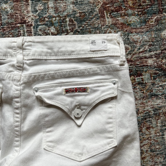 Hudson Cropped White Jeans Size 29 - Picture 3 of 10